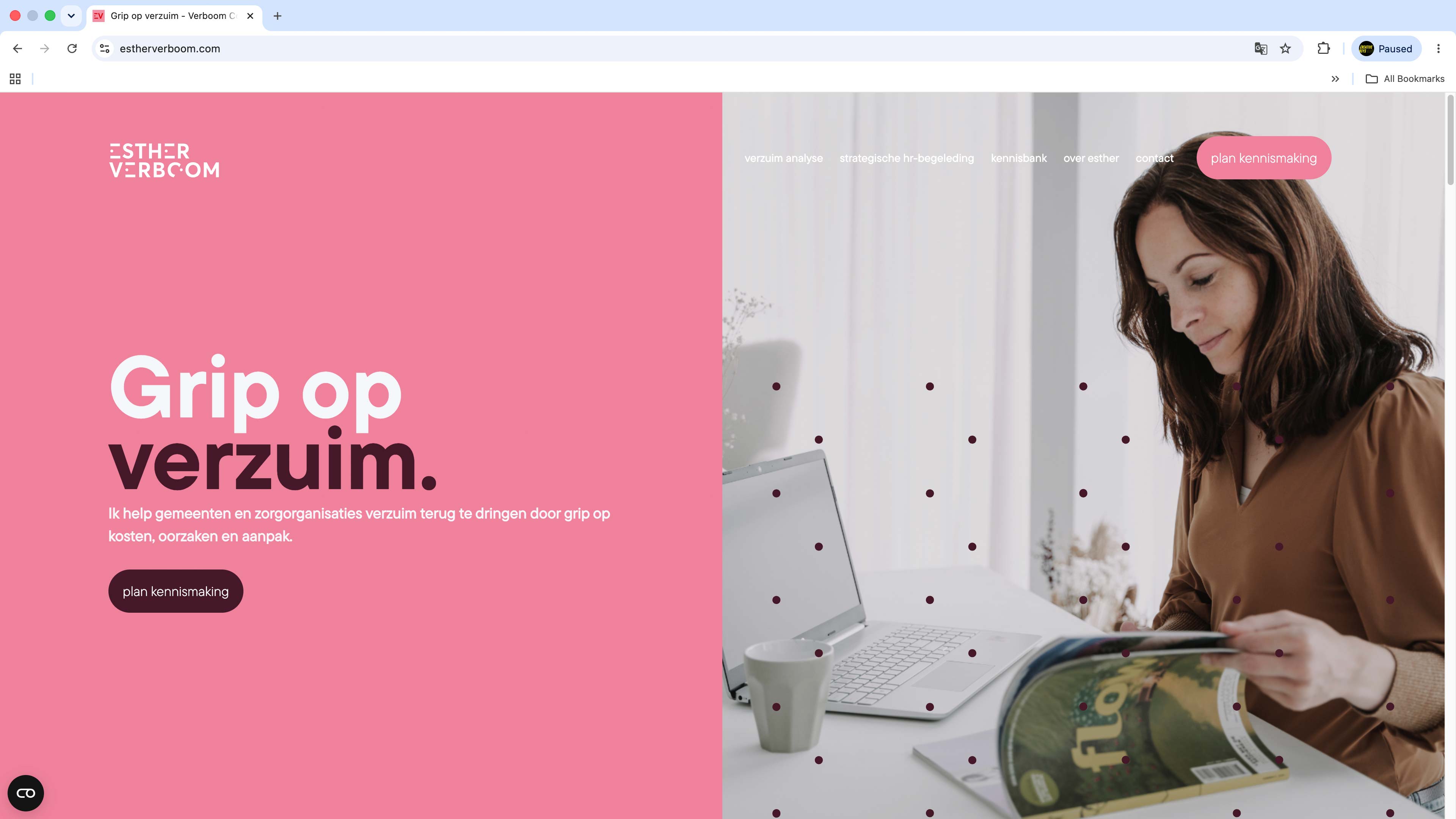 Website visual Verboom Consultancy Alblasserdam